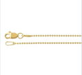 18k Yellow Gold 1mm Bead Chain — 18"