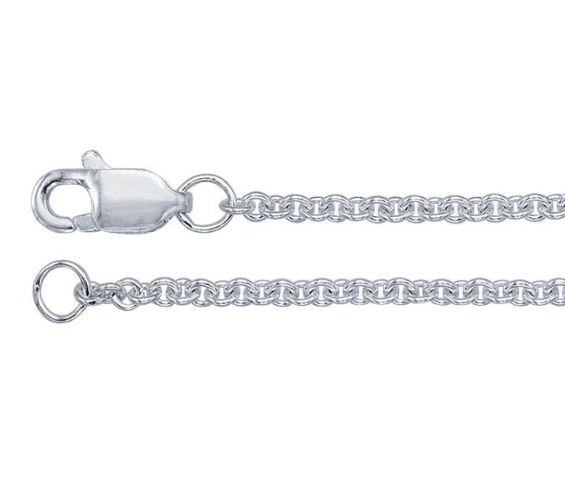 Argentium Silver 1.7mm Round Cable Chain — 18"