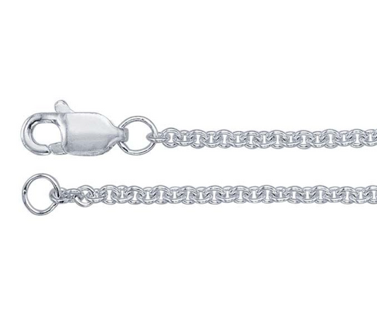 Argentium Silver 1.7mm Round Cable Chain — 18"