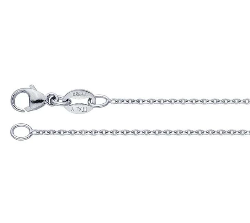 Platinum 1.1mm Diamond-Cut Cable Chain — 18"