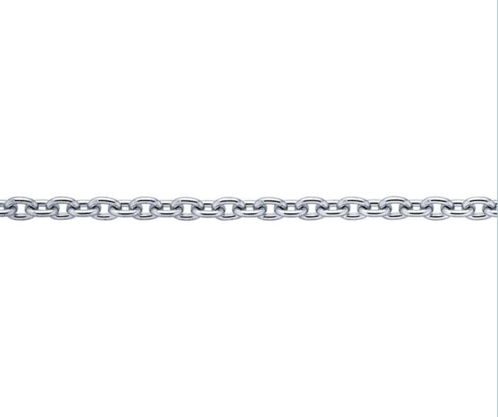 Platinum 1.1mm Diamond-Cut Cable Chain — 18"