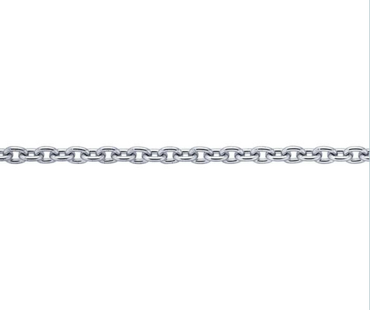 Platinum 1.1mm Diamond-Cut Cable Chain — 18"