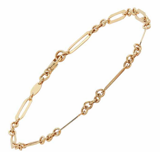 14k Yellow Gold Oval Link Bracelet