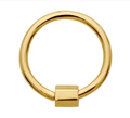 10k Yellow Gold Circle Carabiner Clasp