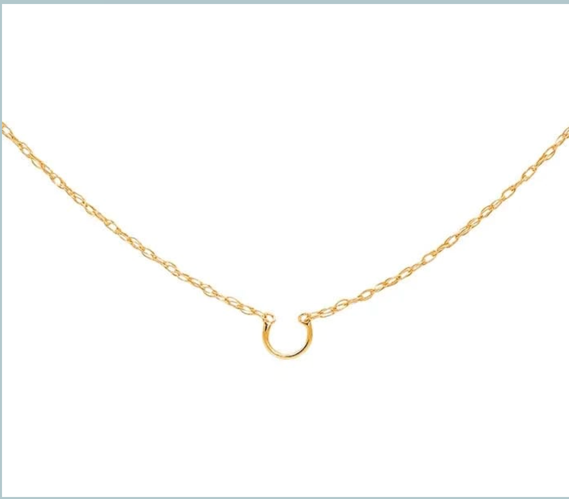 14k Yellow Gold 0.6mm Pendant Saddle Rope Chain — 18"