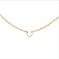 14k Yellow Gold 0.8mm Pendant Saddle Rope Chain — 18"