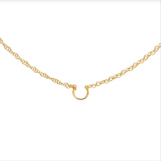 14k Yellow Gold 0.8mm Pendant Saddle Rope Chain — 18"