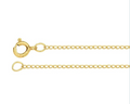14k Yellow Gold 0.8mm Lightweight Curb Chain