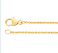 14k Yellow Gold 1.2mm Rectangle Cable Chain — 18"