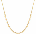 14k Yellow Gold Diamond-Set Link Necklace