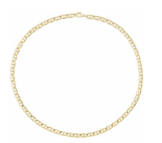 5.15 mm Anchor 18" Chain in 14k Yellow Gold or Sterling Silver