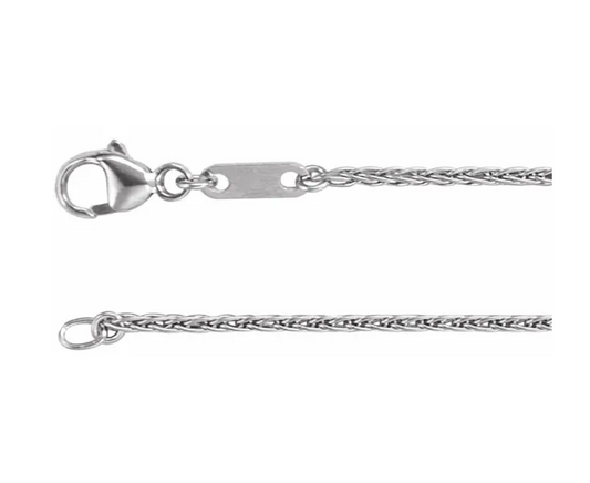 Platinum 1.2 mm Wheat Chain
