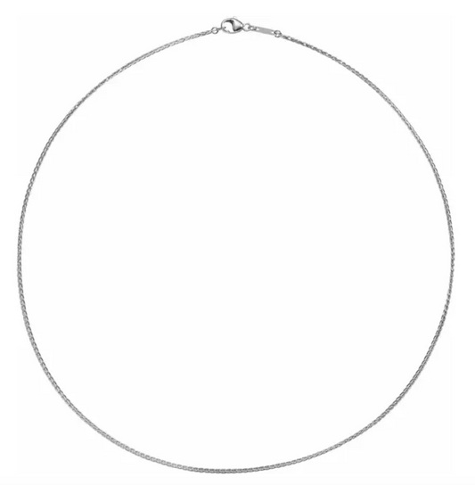 Platinum 1.2 mm Wheat Chain
