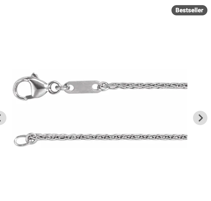 Platinum 1.2mm Wheat Chain — 20"