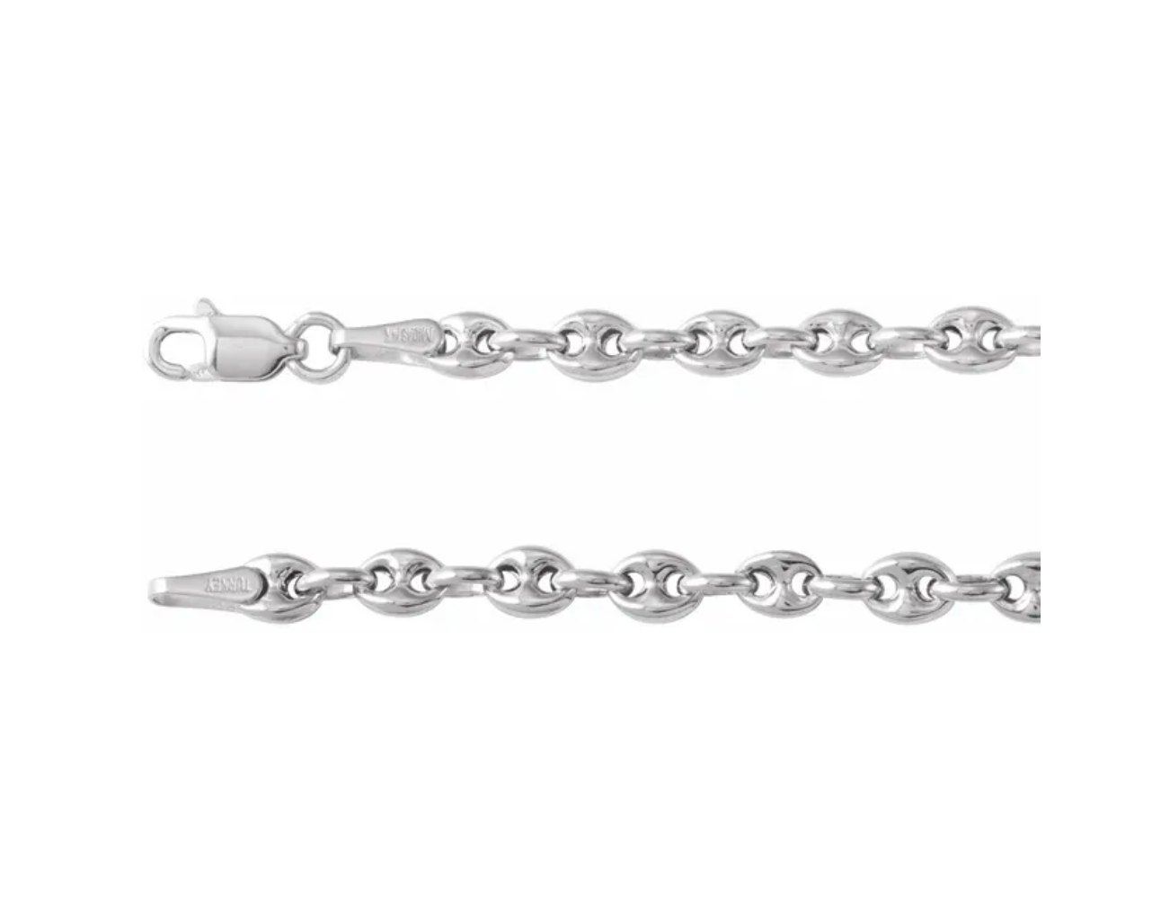 Sterling Silver 3.8mm Hollow Puffed Anchor Chain — 16"