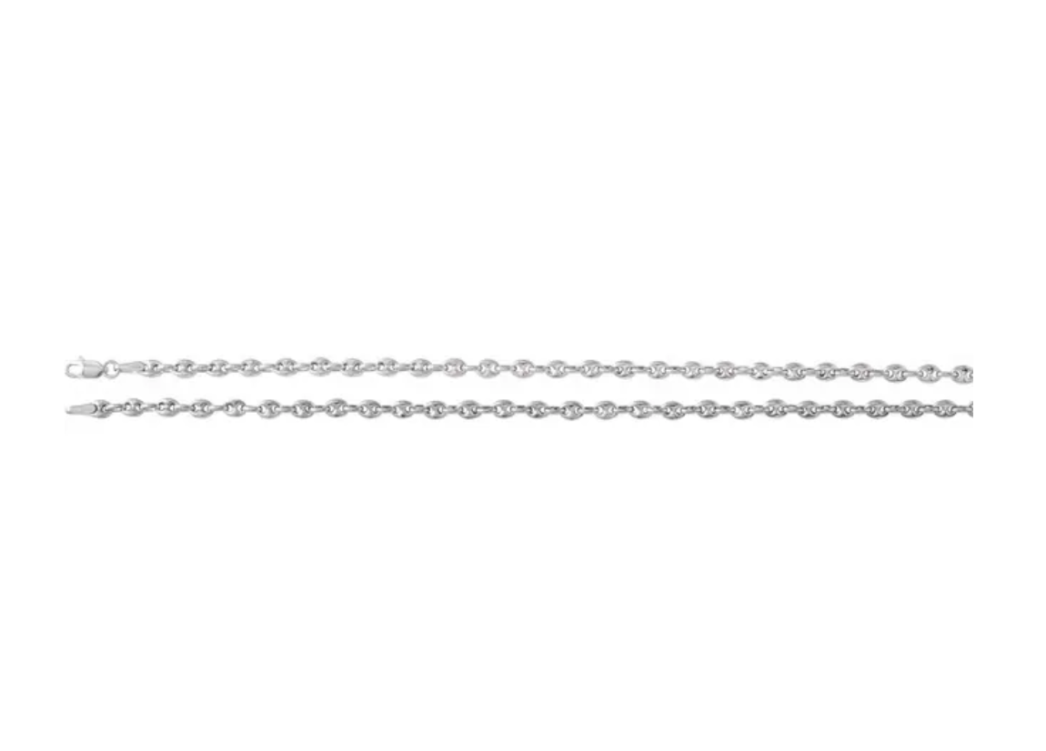 Sterling Silver 3.8mm Hollow Puffed Anchor Chain — 16"