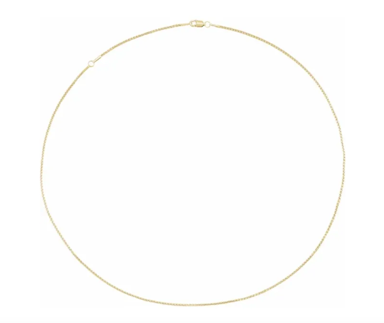 14k Yellow Gold 1.2mm Rounded Box Chain — 18"