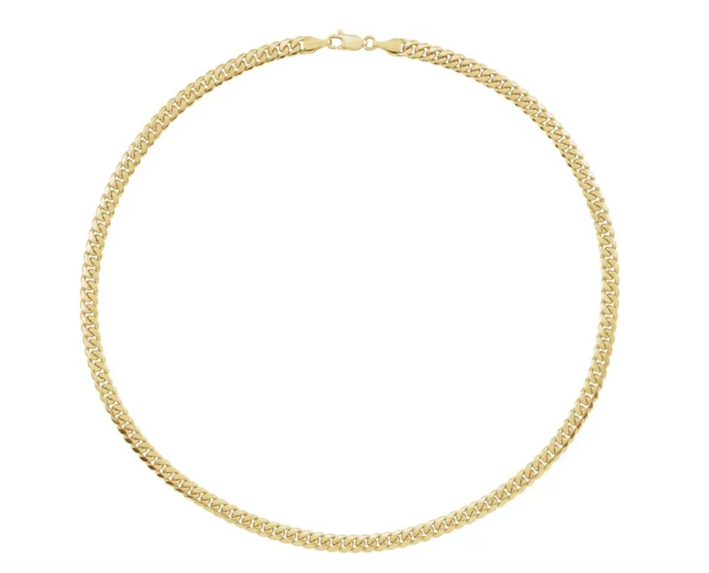 14k Yellow Gold 5mm Hollow Miami Cuban Chain — 20"