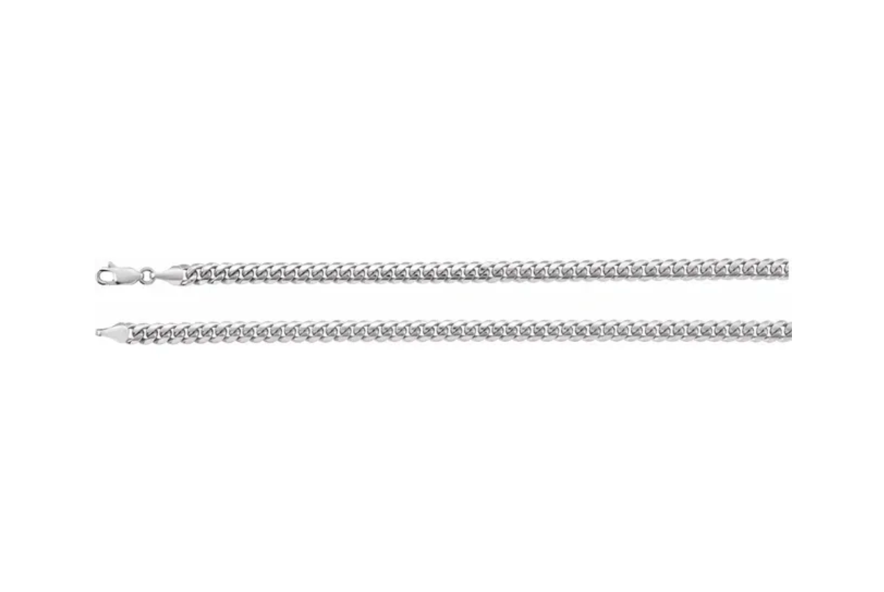 Sterling Silver 5mm Beveled Miami Cuban Chain — 20"
