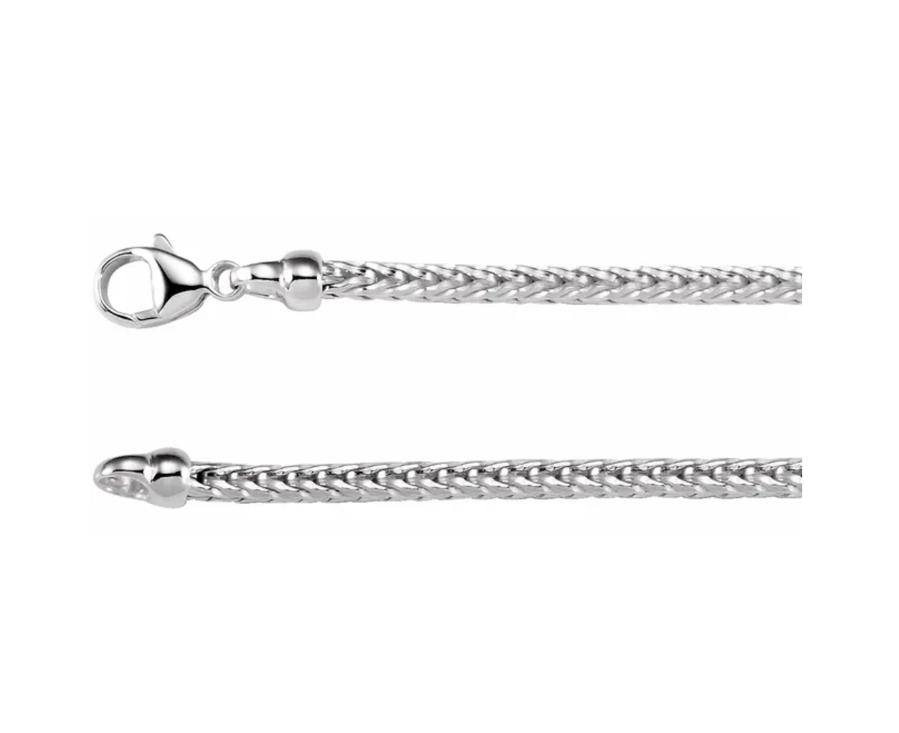 Sterling Silver 2.75mm Foxtail Chain 16"