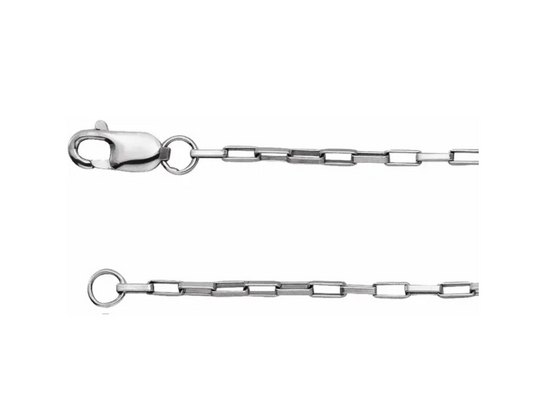 Sterling Silver 1.2 mm Elongated Box 18" Chain