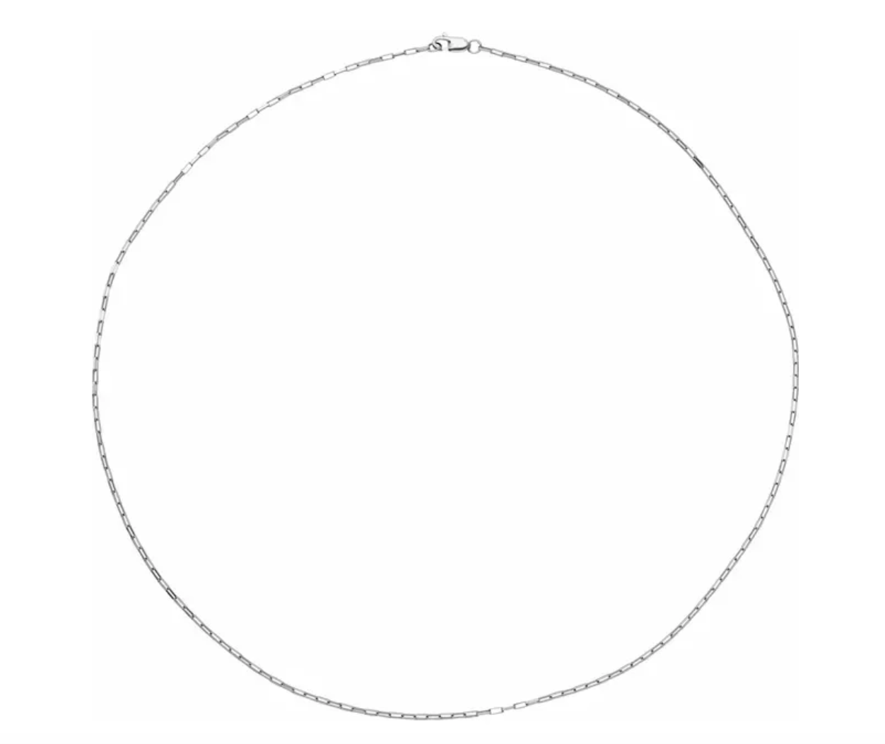 Sterling Silver 1.2 mm Elongated Box 18" Chain