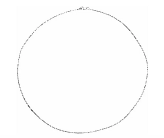 Sterling Silver 1.2 mm Elongated Box 18" Chain