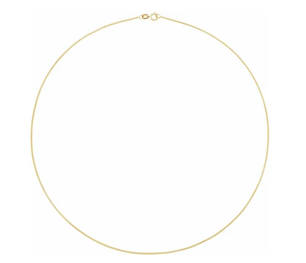 14k Yellow Gold 1mm Unseamed Snake Chain — 20"