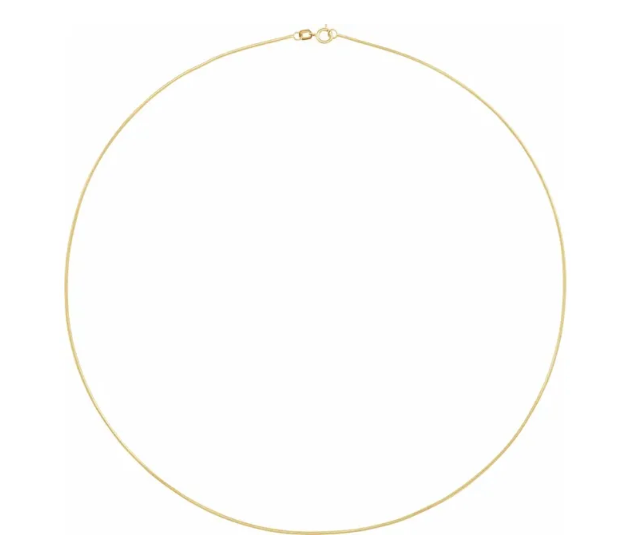 14k Yellow Gold 1mm Unseamed Snake Chain — 20"