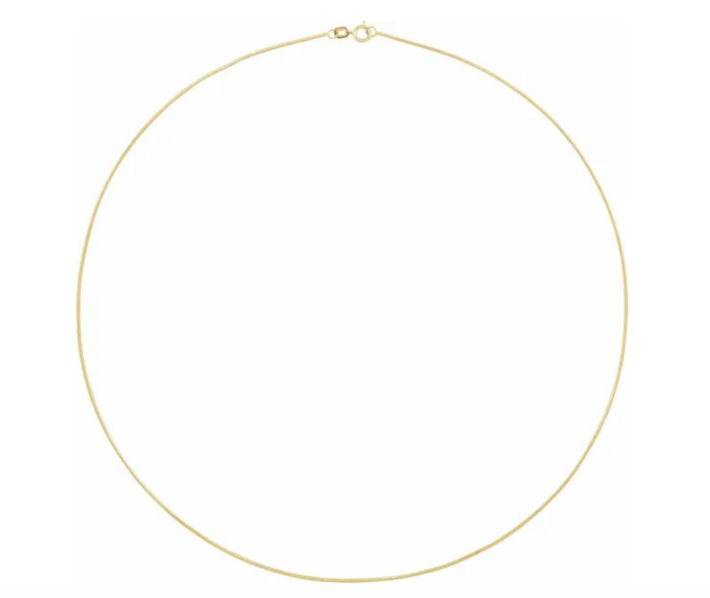 14k Yellow Gold 1mm Snake Chain — 16"