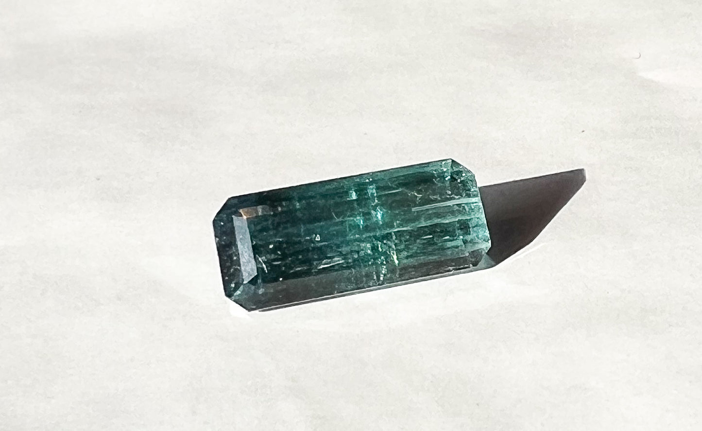 3ct Teal Bicolor Ombré Palimpsest Signet or Pendant — Afghan Tourmaline — Made to Order