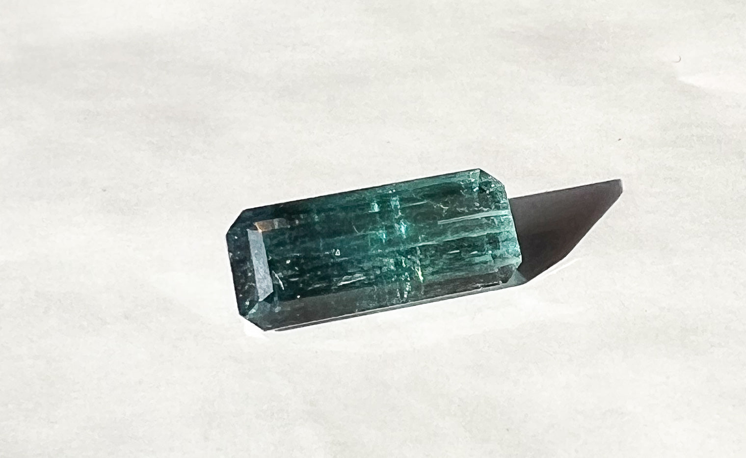 3ct Teal Bicolor Ombré Palimpsest Signet or Pendant — Afghan Tourmaline — Made to Order