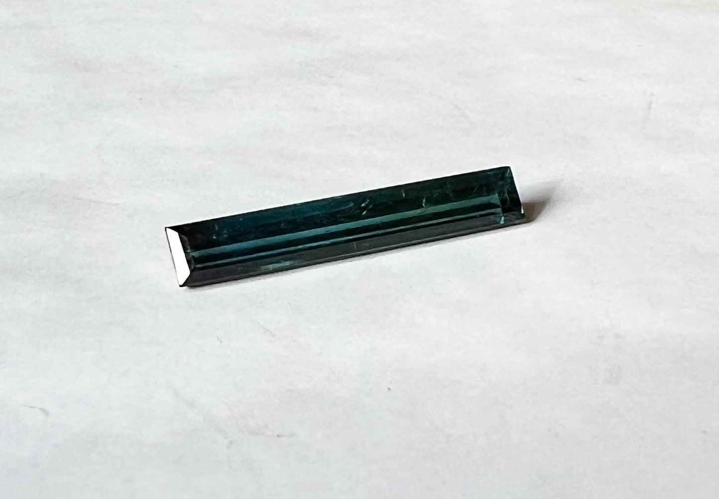 3.21ct Bicolor Teal-Blue VVS Afghan Tourmaline — Vertical Drop Pendant — Made to Order