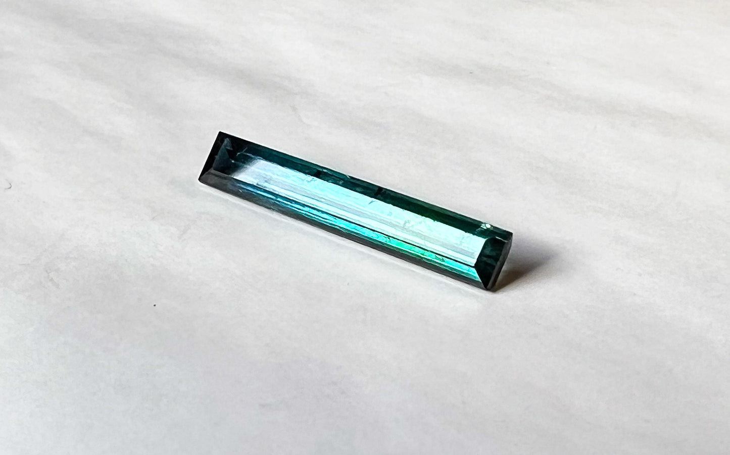 3.21ct Bicolor Teal-Blue VVS Afghan Tourmaline — Vertical Drop Pendant — Made to Order