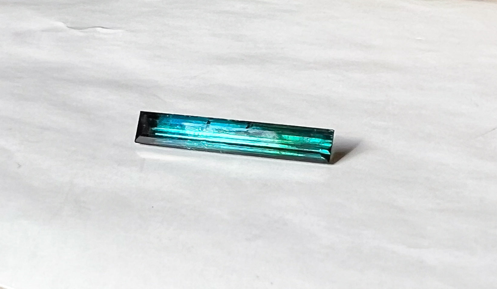 3.21ct Bicolor Teal-Blue VVS Afghan Tourmaline — Vertical Drop Pendant — Made to Order