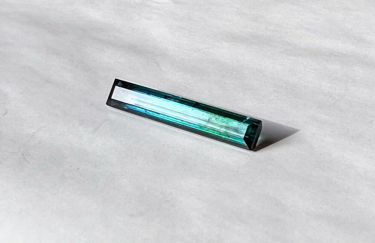 3.21ct Bicolor Teal-Blue VVS Afghan Tourmaline — Vertical Drop Pendant — Made to Order