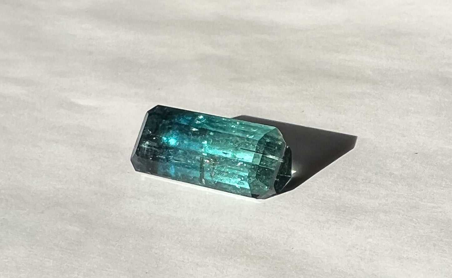 3ct Teal Bicolor Ombré Palimpsest Signet or Pendant — Afghan Tourmaline — Made to Order