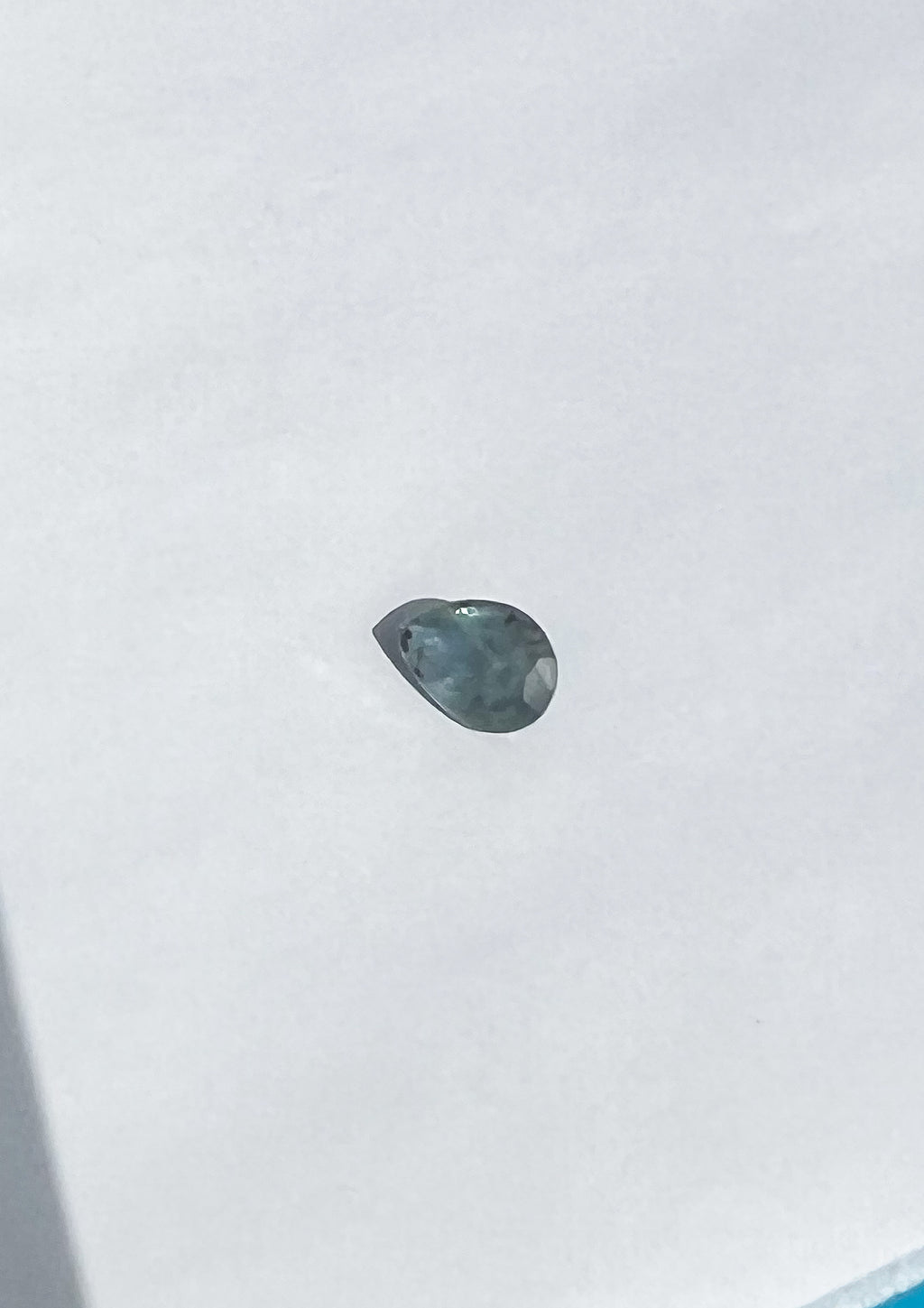 1ct Unheated Teal Blue Pear Montana Sapphire — Solitaire Ring or Pendant — Made to Order