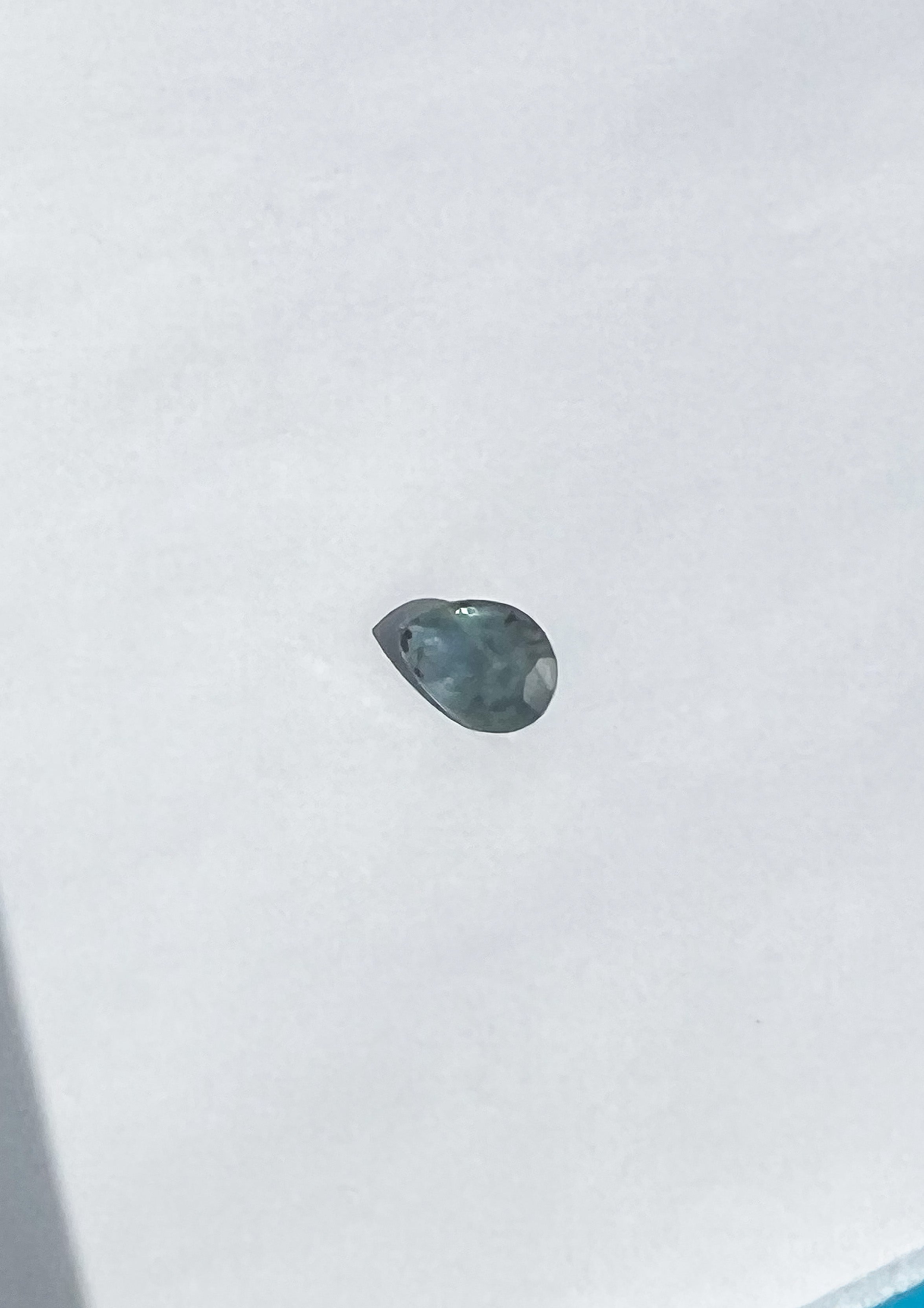 1ct Unheated Teal Blue Pear Montana Sapphire — Solitaire Ring or Pendant — Made to Order