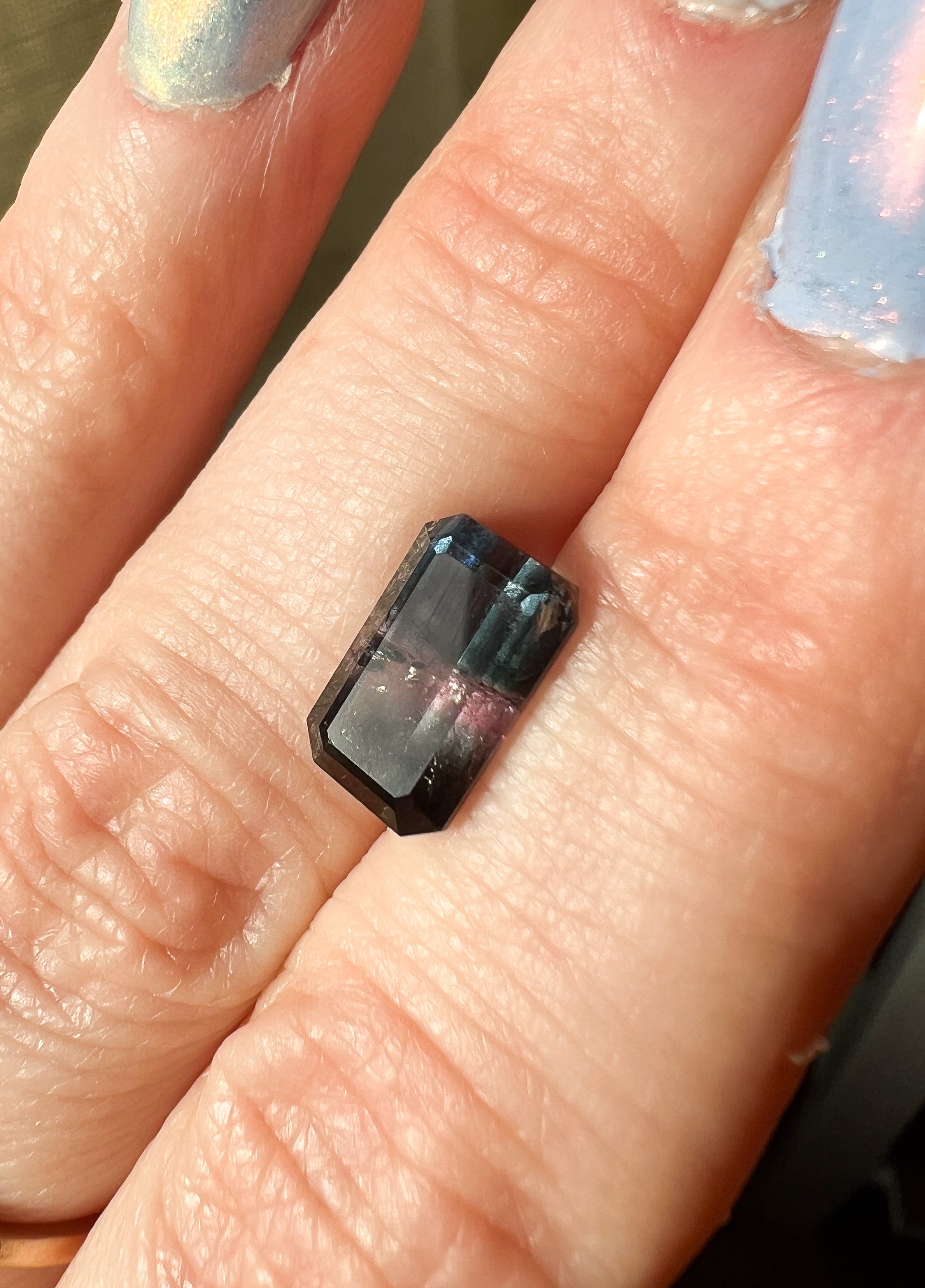 3.25ct Dark Purple–Pink–Blue Afghan Tourmaline — Palimpsest Signet — Made to Order