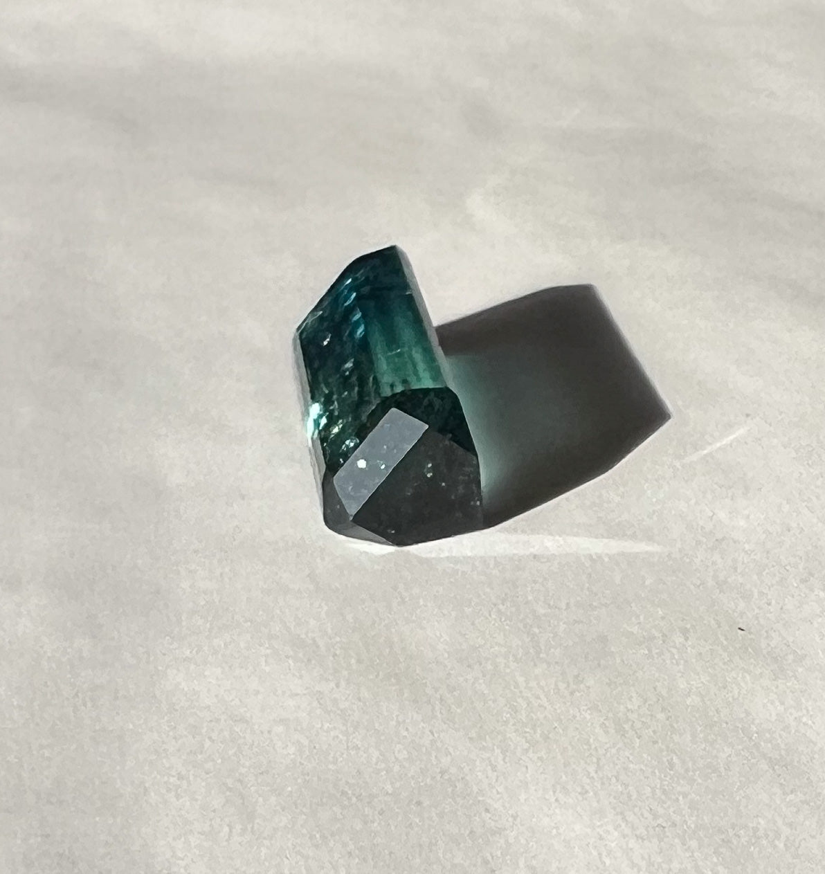 3ct Teal Bicolor Ombré Palimpsest Signet or Pendant — Afghan Tourmaline — Made to Order