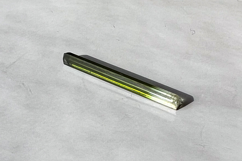 1.87ct Clear to Green Afghan Tourmaline — Vertical Drop Pendant — Made to Order