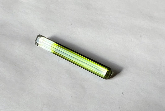 1.87ct Clear to Green Afghan Tourmaline — Vertical Drop Pendant — Made to Order
