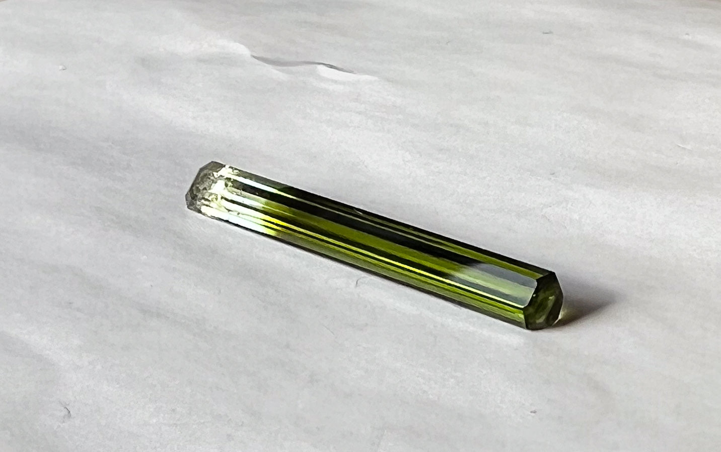1.87ct Clear to Green Afghan Tourmaline — Vertical Drop Pendant — Made to Order