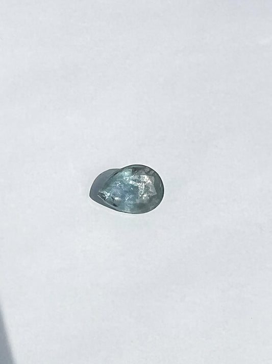 1ct Unheated Teal Blue Pear Montana Sapphire — Solitaire Ring or Pendant — Made to Order