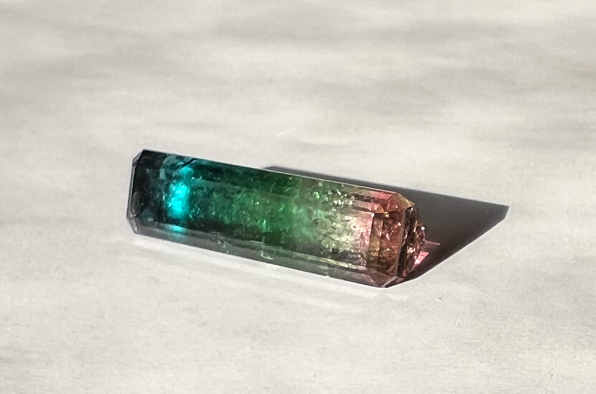 4.15ct Rainbow Parti Afghan Tourmaline — Palimpsest Signet or Pendant — Made to Order