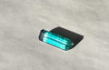 1.85ct Teal + Clear Stripe Afghan Tourmaline — Palimpsest Signet or Pendant — Made to Order