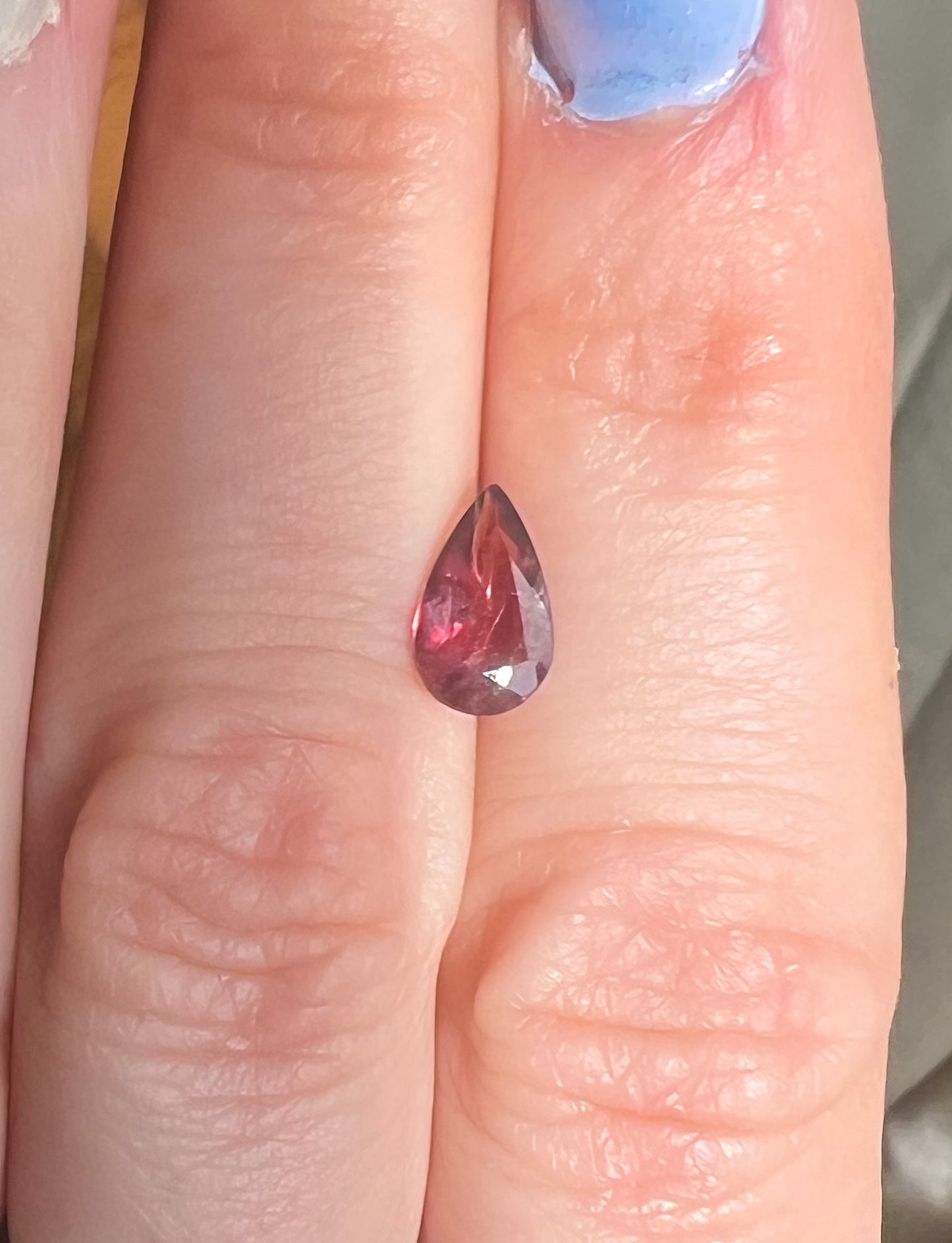 0.95ct Red Sapphire Pear — Songea, Tanzania — Solitaire Ring or Pendant — Made to Order