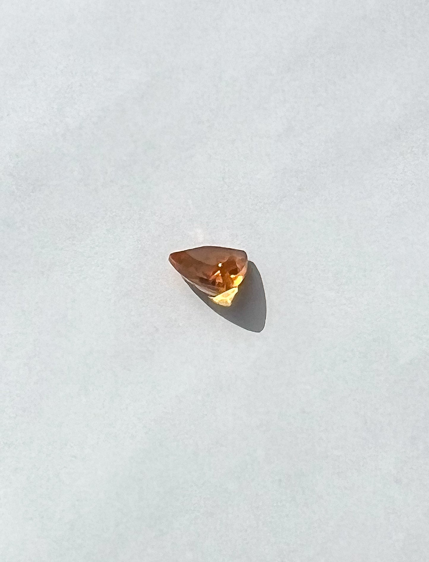 0.85ct Orange Yellow Trillion Songea Sapphire — Solitaire Ring or Pendant — Made to Order