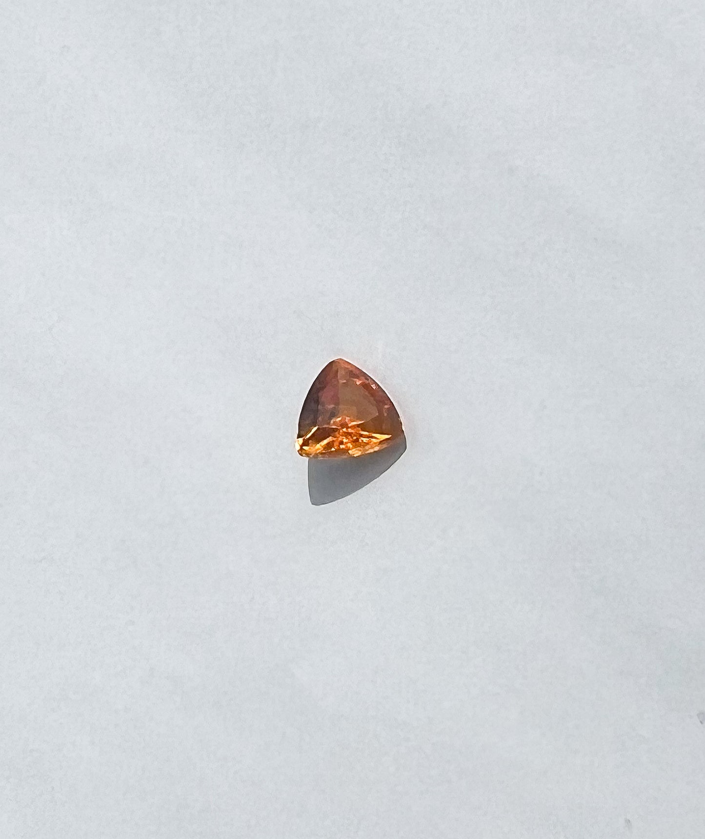 0.85ct Orange Yellow Trillion Songea Sapphire — Solitaire Ring or Pendant — Made to Order